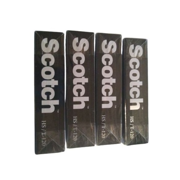 Scotch HS T120 Blank VHS Video Cassette Tapes 4 Pack FACTORY SEALED - Picture 4 of 5